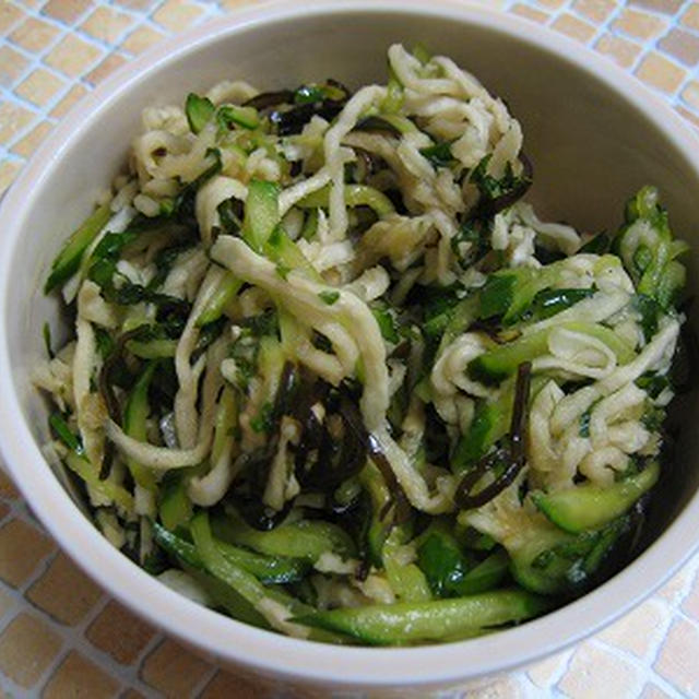 米醤油のめんつゆで簡単和え物♪