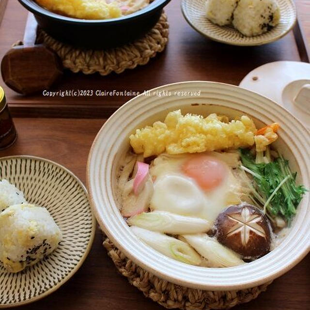 休日朝昼兼用！おうち麺活♪「鍋焼きうどん」「冷やし鴨蕎麦」２日分