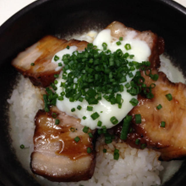 簡単炙り焼豚丼