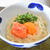 明太釜玉うどん。八方だしひとつで超簡単。