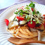 簡単！つけスパで茄子とエリンギのチーズ冷製パスタ