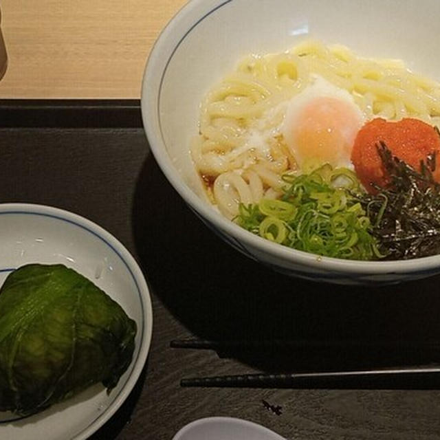 ウエストで明太釜玉うどん（八千代市）。