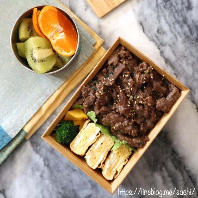 息子の＊プルコギ弁当♡【#お弁当#コストコ】