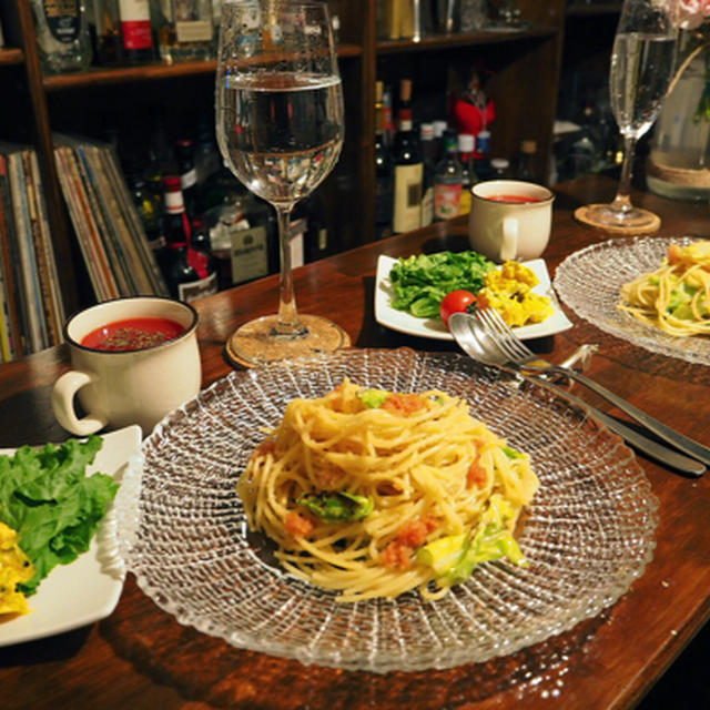 【献立】冷え性に効く！春キャベツと明太子のパスタで春色献立