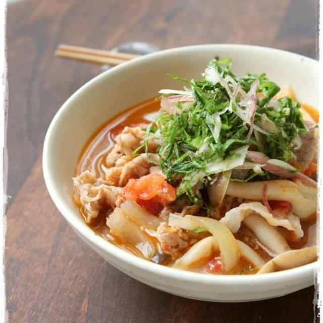 夏は冷やして！豚しゃぶしゃぶの完熟トマト煮こみ