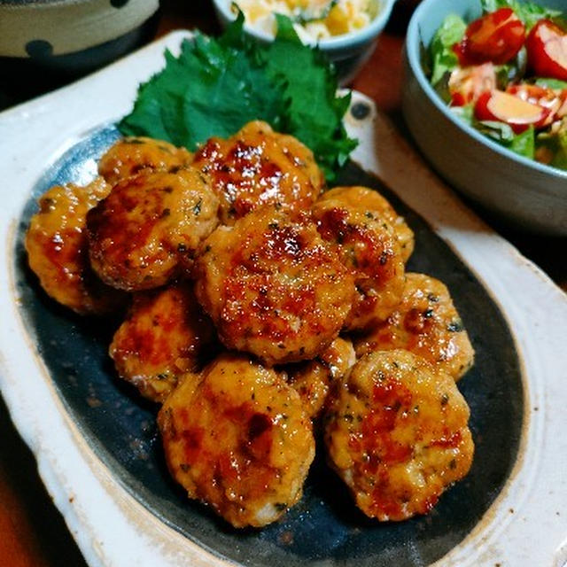 大葉香る♪鶏つくねの照り焼き