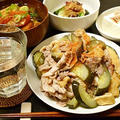 豚肉とキュウリ古漬けの塩炒めは抜群の肴になるのである。