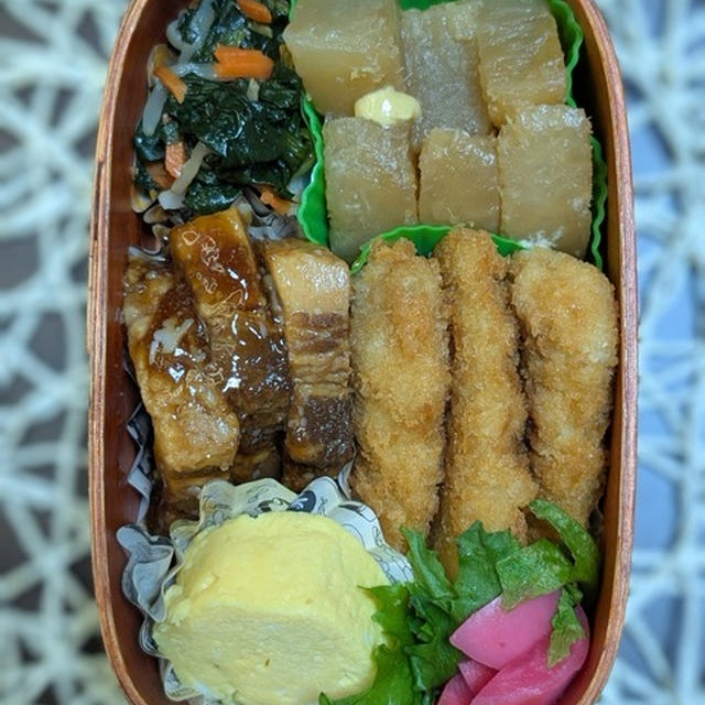 大根こんなん入れても～夫のお弁当262