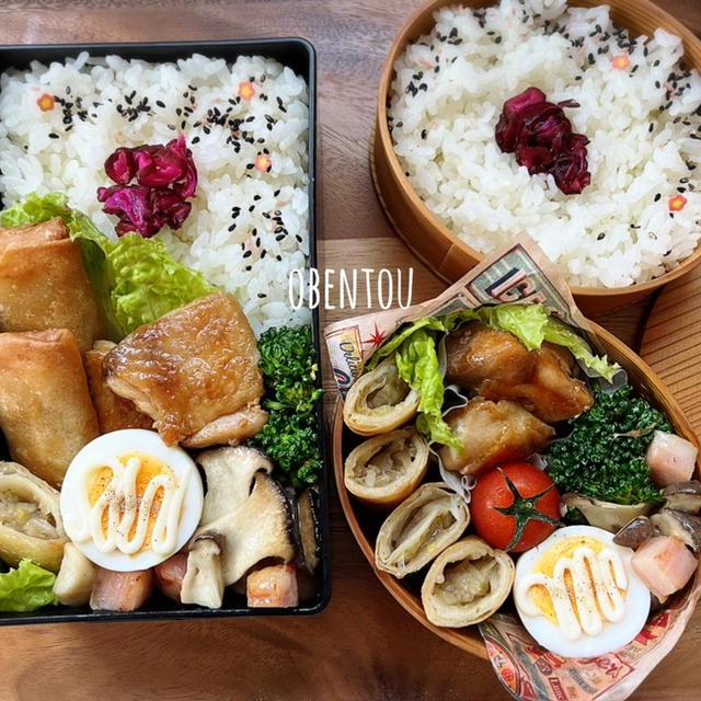 【照り焼きチキンと春巻き弁当】