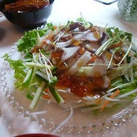 たことシャキシャキ野菜ののっけてジュレぽん酢☆