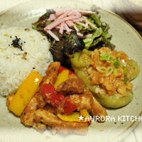 豚肉とパプリカのみぞれしょうが焼