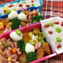 梅、しらす、枝豆ご飯のお弁当