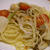 干し野菜のパスタとワイン