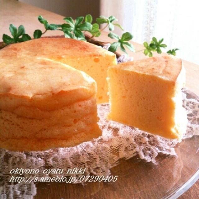 お豆腐スフレチーズケーキ。