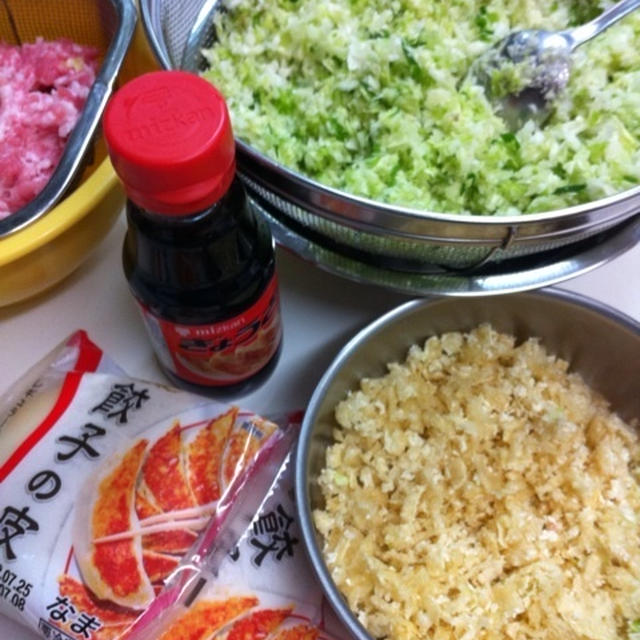 みんなで、手作り餃子