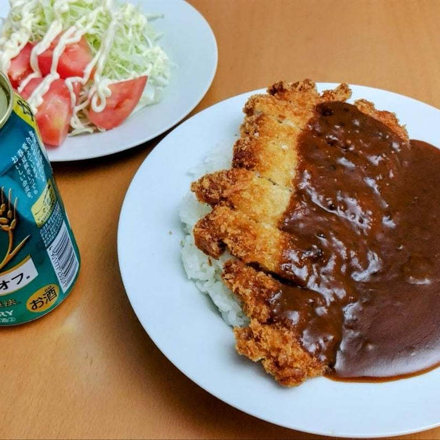 今夜はカツカレー♪