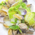 フライパンで簡単おつまみ！いい香り〜春キャベツとあさりの酒蒸し。