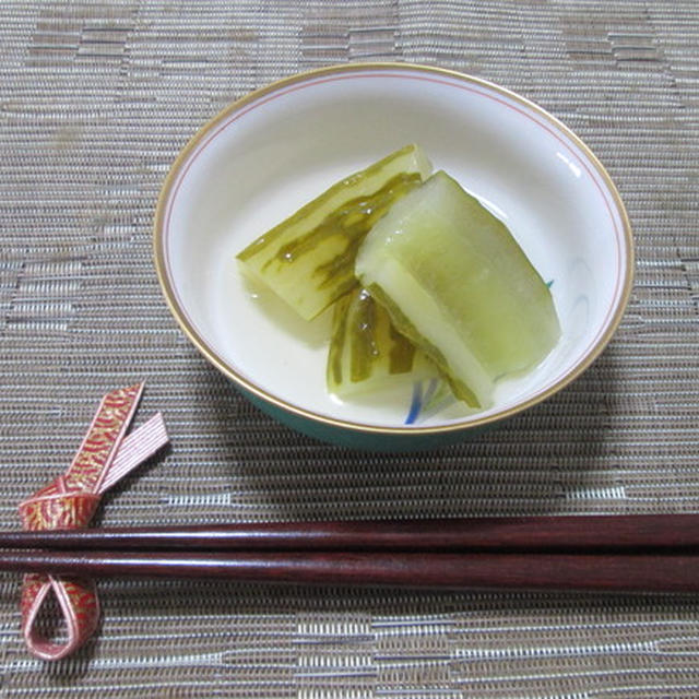 夏の終わりに・・・きゅうりの冬瓜風煮物