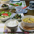 ・たらとじゃがいものカレー風味＆豆腐サラダはアンチョビのドレシングで（＾ ＾）♪