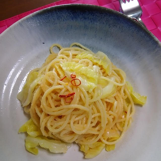 キャベ明太パスタ