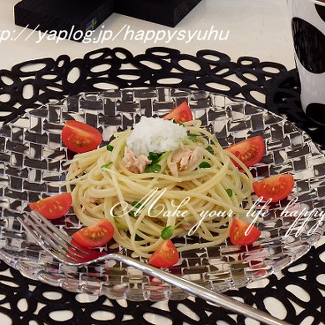 松茸の味お吸い物で ツナとカイワレのパスタ By Jacarandaさん レシピブログ 料理ブログのレシピ満載