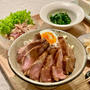 チャーシュー丼定食の夜ごはん
