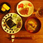 おにぎりとメンチカツ朝ごはん