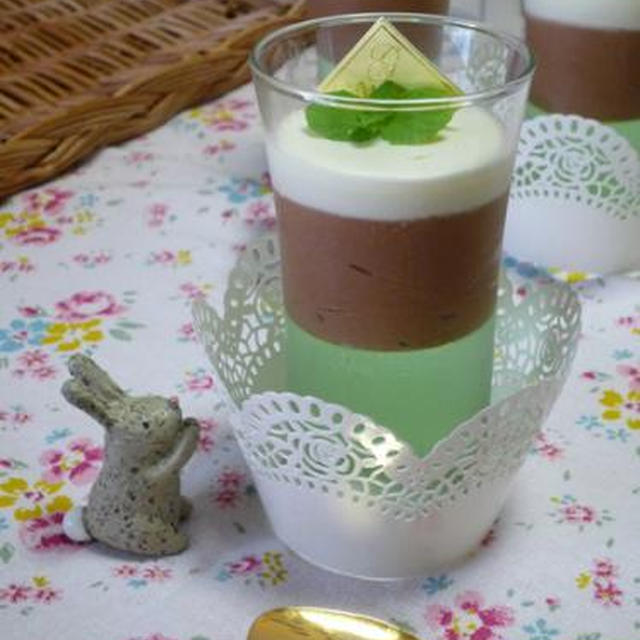 チョコミント！？なグラススイーツ作りました！