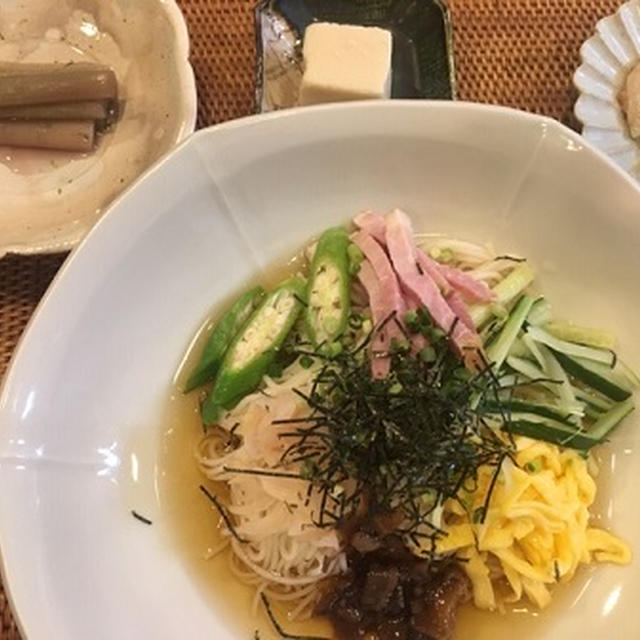 冷やし中華風の素麺