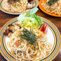 ランチはたらこスパゲッティーです！！
