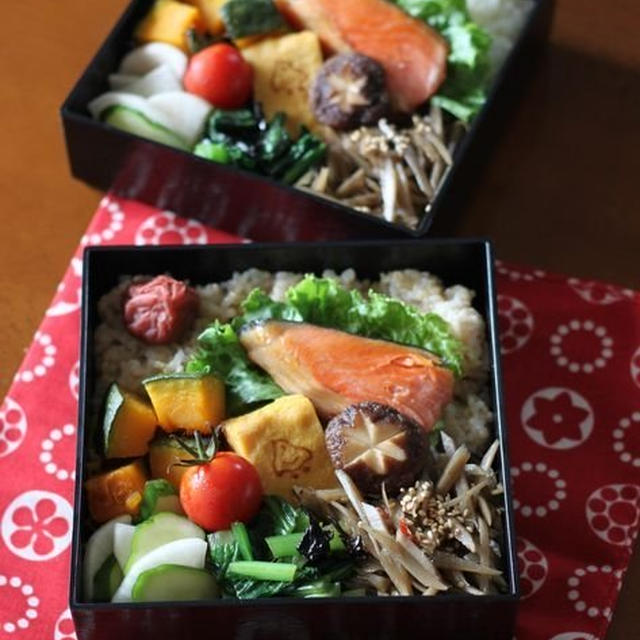 打ち水効果 ✿　bento＆晩ご飯(๑¯﹃¯๑)♪