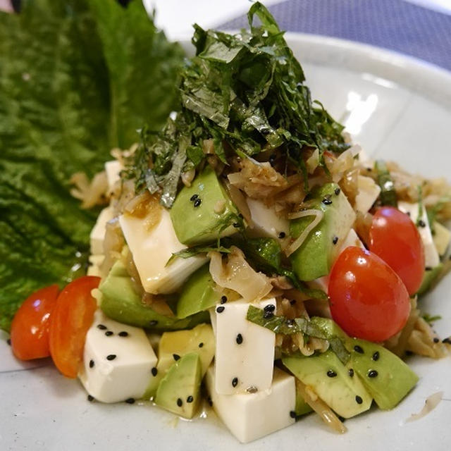 ★　アボカド豆腐中華サラダ＆ナスあん