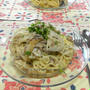 まろやかな味わいといい食感♪牛肉とレンコンのクリームパスタ
