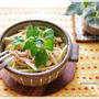 鶏皮とたけのこの柚子胡椒パスタ
