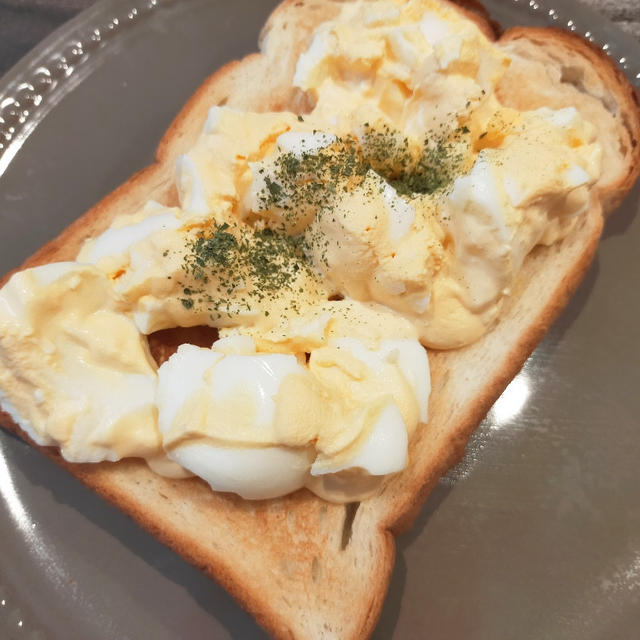 コロナワクチン接種しました、朝ごはんはズボラ玉子トースト