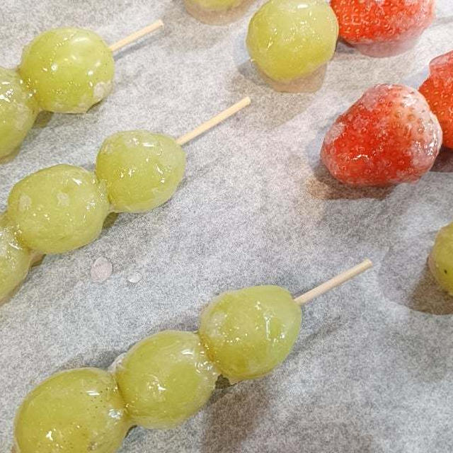 ちょっと失敗いちご飴作りました＾＾