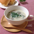 寒くなってきた朝に♪とろとろなすの豆乳スープ