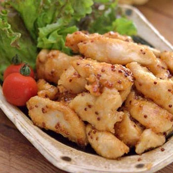 【節約・鶏むね肉レシピ】節約レシピとは思えない！！ハニー粒マスタードチキンの作り方