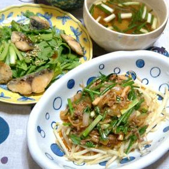 もやしの麻婆あんかけと、さごしのから揚げサラダ