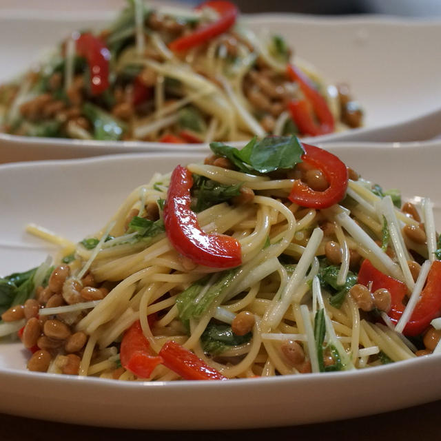 【夏にぴったり】冷製納豆パスタ♪