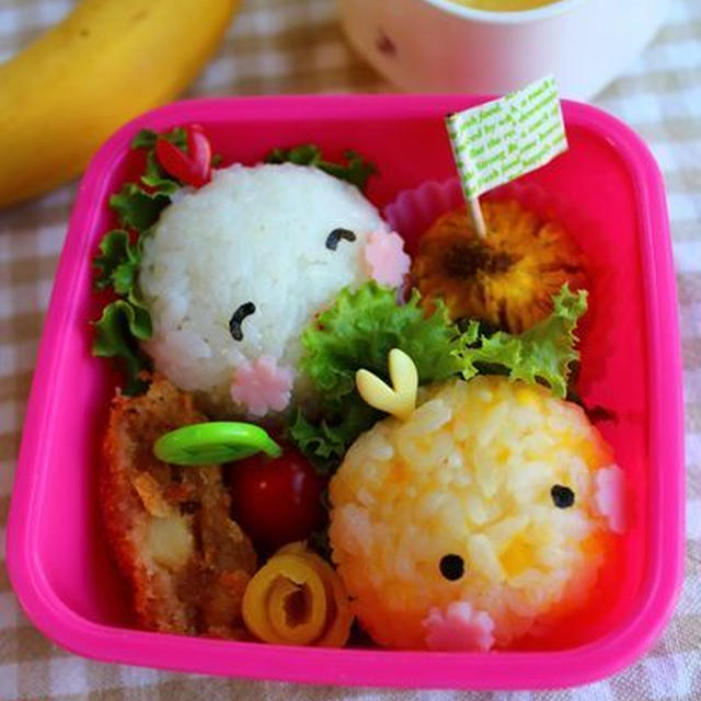 キャラ弁**にわとり親子