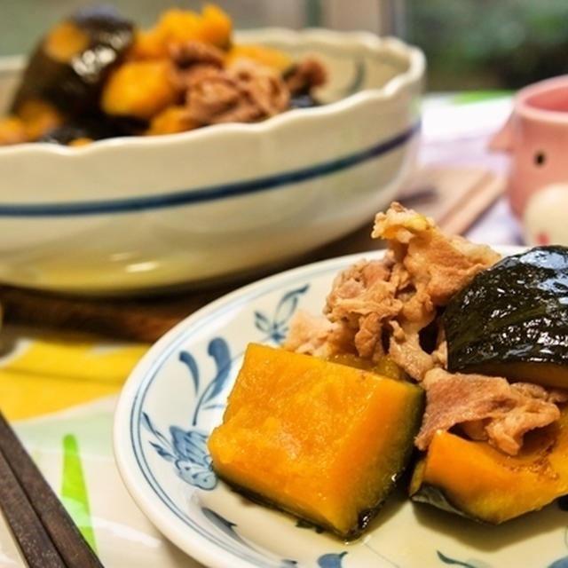 子供の箸がススム！煮崩れしない豚肉と南瓜の煮物