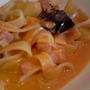 まかないパスタ『ナスとエビのトマトクリーム』