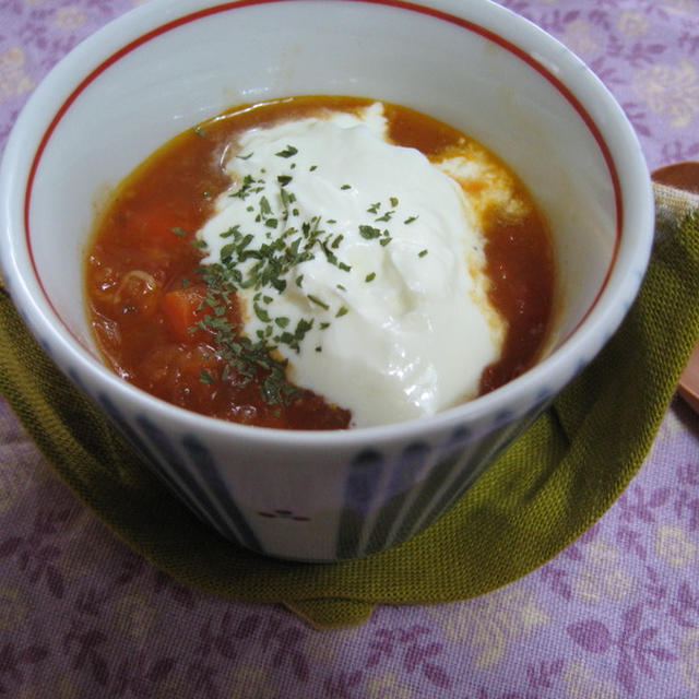 【圧力鍋で簡単！】食べる具沢山トマトスープ
