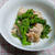 菜の花と鶏もも肉のおかかドレッシングあえ
