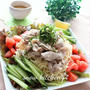 豚しゃぶサラダラーメン☆かぼすドレッシングがけ & クックパッド人気検索トップ10入り♪