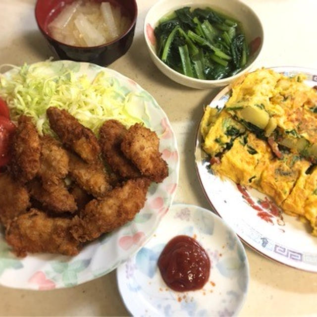 トンカツ&じゃがいもオープンオムレツ&色々あるよ〜