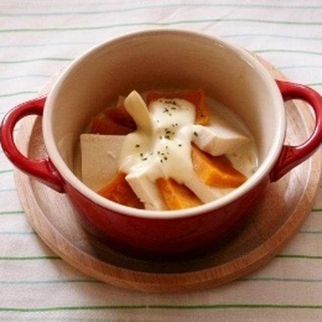 レシピブログ連載☆離乳食レシピ☆「豆腐とかぼちゃのグラタン風」更新のお知らせ♪