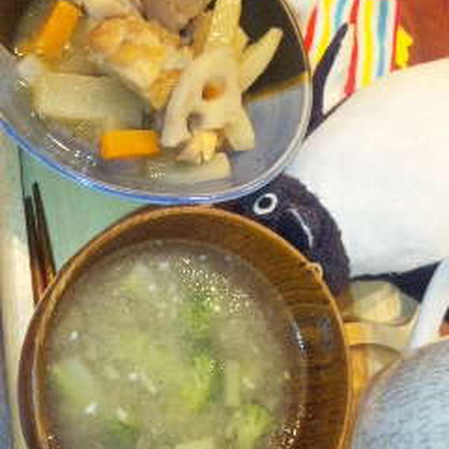 おろしごぼうのニンニクスープ