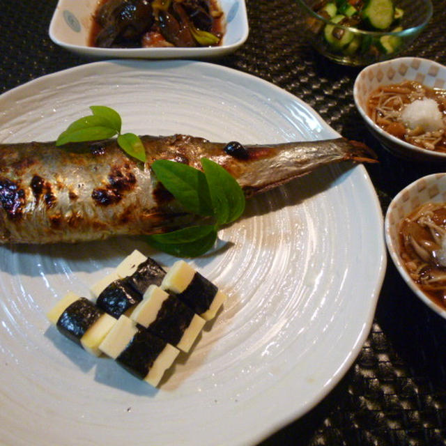 子持ちニシンときのこの土佐煮の献立　夕ご飯